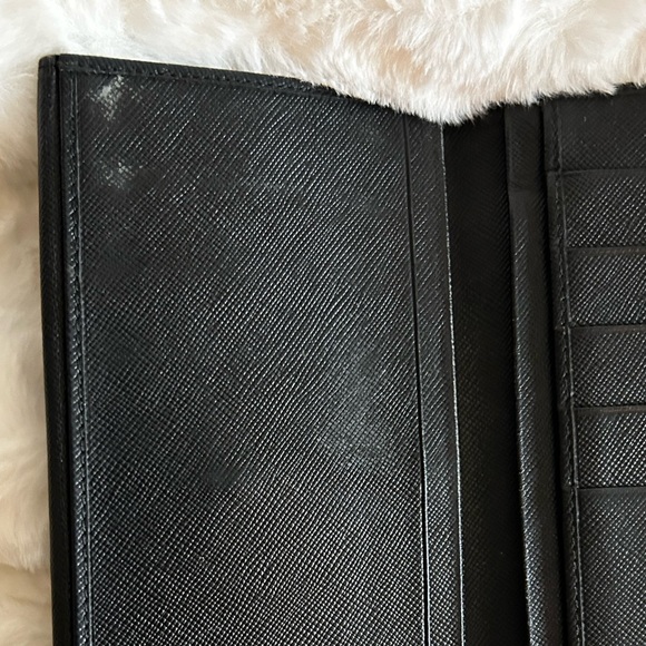 Authentic PRADA double snap long leather black wallet - Picture 8 of 16